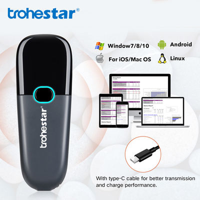 Black Wireless 2.4G 4mil Trohestar Barcode Scanner