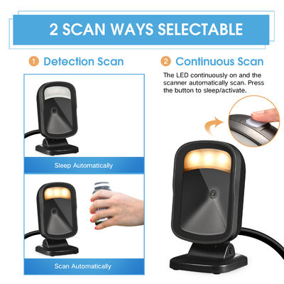 2D 0.3kg H717 Desktop Barcode Scanner