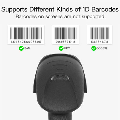 Laser Handheld Cradle Barcode Scanner 1D Wired Barcode Reader With Stand