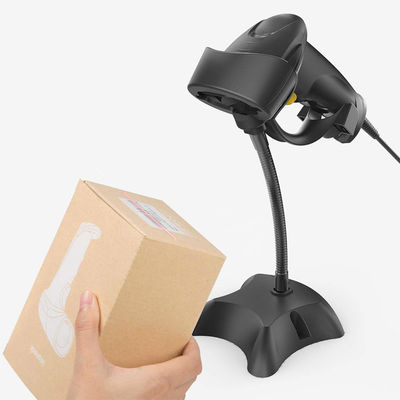 Laser Handheld Cradle Barcode Scanner 1D Wired Barcode Reader With Stand